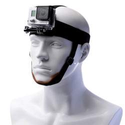 GoPro kameros laikiklis ant galvos su smakro dirželiu