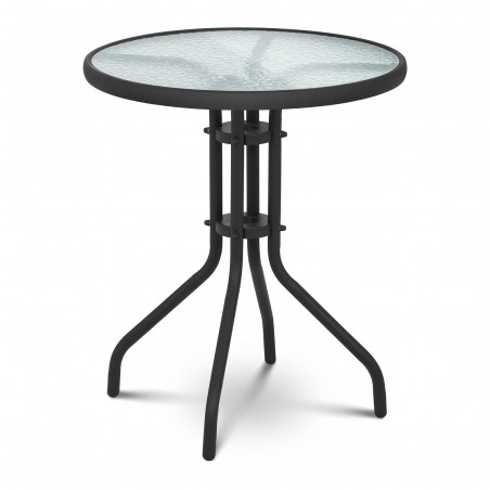 Stiklinis lauko stalas ⌀ 60 cm UNI-TABLE-01