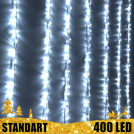 LED girlianda Užuolaida - Krioklys 400 lempučių 3 x 2  