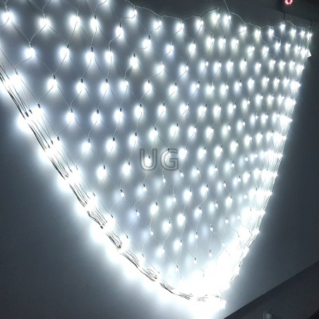 160 LED burbuliukų Girlianda Užuolaida - Tinklas 3 x 1 m. 