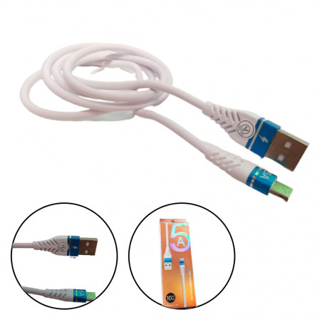 Micro USB laidas, 1 m, 5A, TLA 10