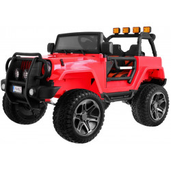 Vienvietis elektromobilis „Jeep Monster“, raudonas
