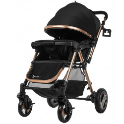 Sulankstomas vežimėlis kūdikiui, juodas
