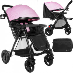 Sulankstomas vežimėlis kūdikiui, rožinis