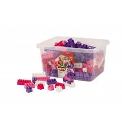 Kaladėlių rinkinys dėžutėje, 300 elementų, violetiniai