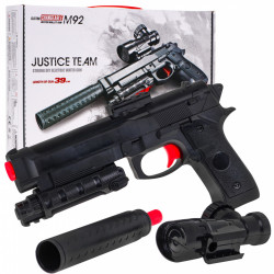 Žaislinis ginklas su priedais - Justice Team