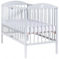 Kūdikio lovytė 124x65x92 cm, šviesiai pilka