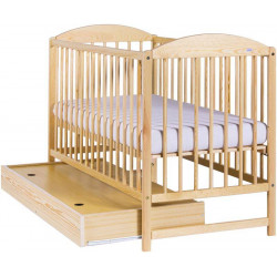 Kūdikio lovytė su stalčiumi, 124x65x92 cm