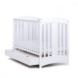 Kūdikio lovytė su stalčiumi 124x66x93 cm, balta