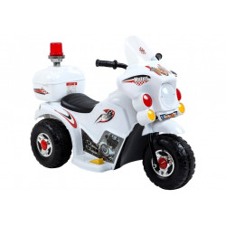 Vaikiškas elektrinis motociklas, baltas