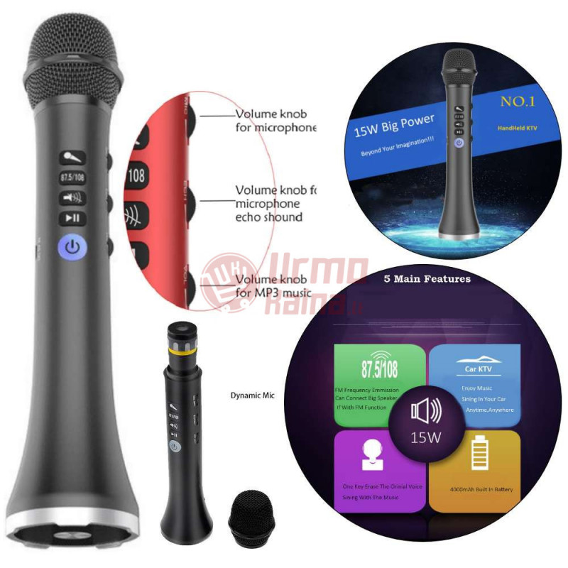 Karaoke mikrofonas L-698 Bluetooth 15W