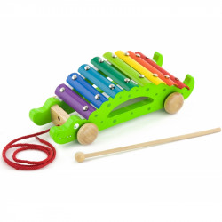 Vaikiškas medinis ksilofonas - Krokodilas