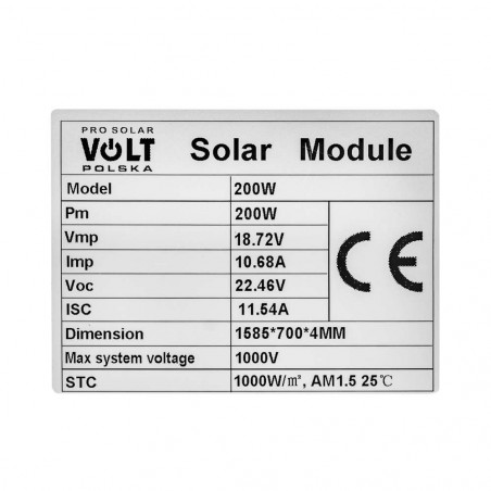 Saulės elektrinės rinkinys VOLT 200 W 12 V FLEX