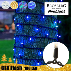100 LED profesionali lauko girlianda Brosberg Prolight CL8 Flash