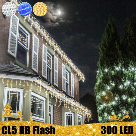 300 LED girlianda varvekliai STANDART PLIUS RB FLASH CL5