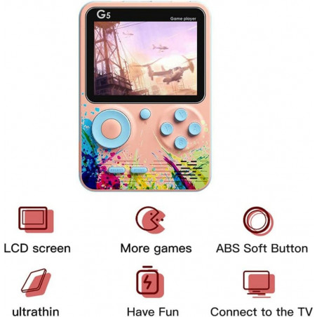 Retro HD klasikinis nešiojamas žaidimų kompiuteris G5