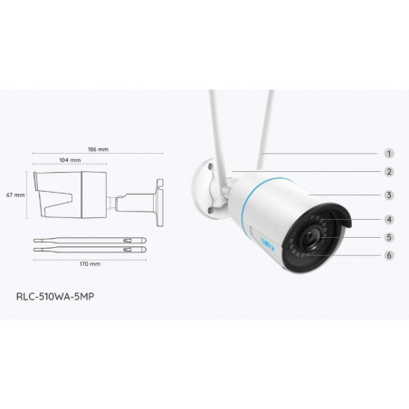 IP stebėjimo kamera Reolink RLC-510WA