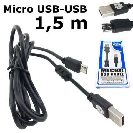 Micro USB laidas krovimui ir duomenų perdavimui, 1.5 m