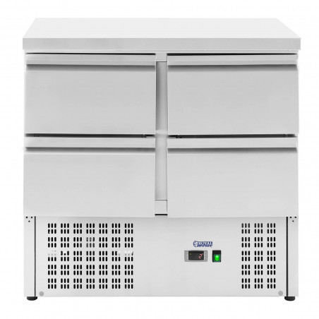 Stalas šaldytuvas su stalčiais - 220 L - 4 x GN 1/2 stalčiai