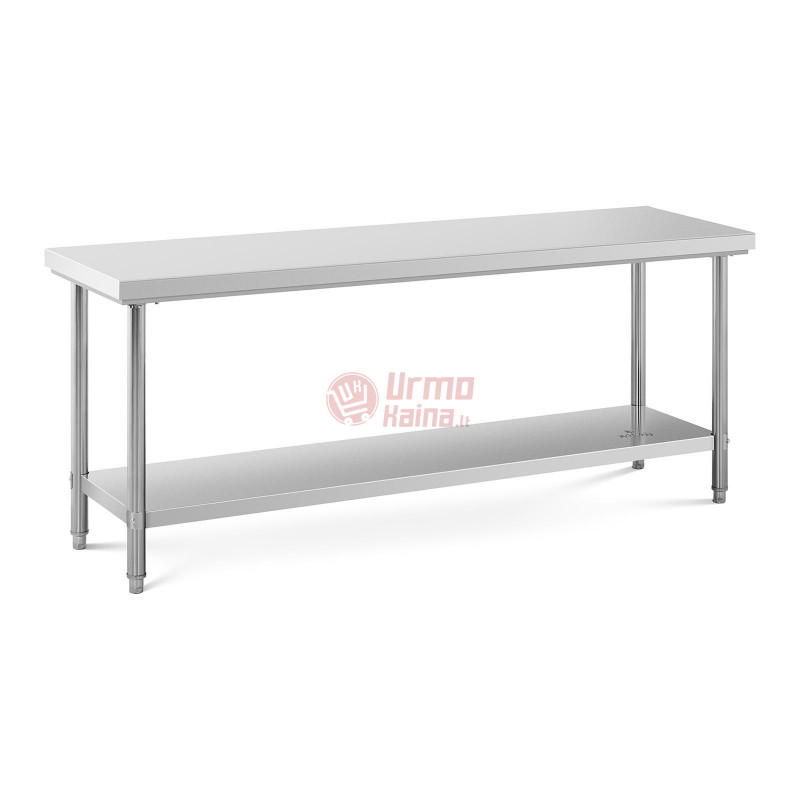 Nerūdijančio plieno darbo stalas - 200x60 cm - 240 kg