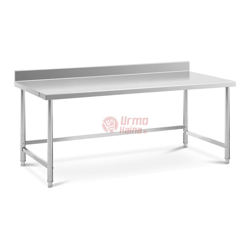 Nerūdijančio plieno darbo stalas – 200 x 90 cm – 100 kg