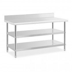 Nerūdijančio plieno stalas - 150x70x16,5 cm - 226 kg