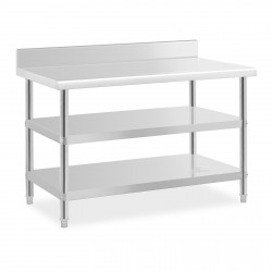 Nerūdijančio plieno stalas - 120x70x16,5 cm - 214 kg