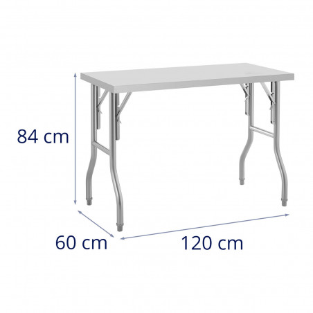 Sulankstomas stalas - 120x60 cm - 100 kg keliamoji galia - Royal Catering