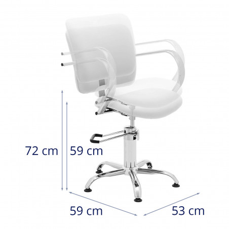 Kirpėjo kėdė - 590 - 720 mm - 150 kg - Balta