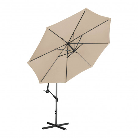 Sodo skėtis - Kreminis - Apvalus - Ø 300 cm - Atlenkiamas