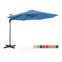 Sodo skėtis - Mėlyna - Apvalus - Ø 300 cm - Palenkiamas ir pasukamas