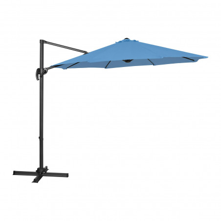 Sodo skėtis - Mėlyna - Apvalus - Ø 300 cm - Palenkiamas ir pasukamas
