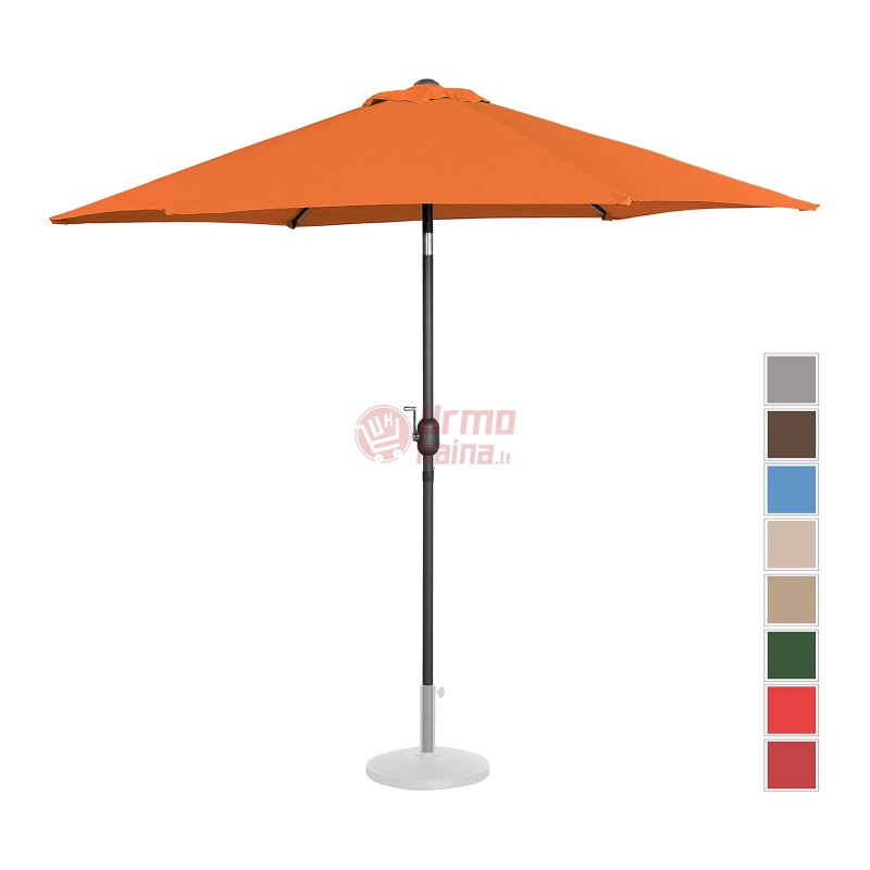 Sodo skėtis - oranžinė - šešiakampė - Ø 300 cm - pakreipiama