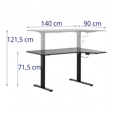 Kampinis stalas - reguliuojamas aukštis - 720-1200 mm - 80 kg