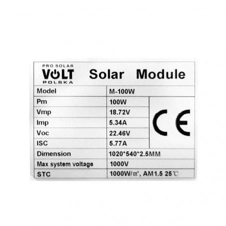 Saulės elektrinės rinkinys VOLT 100 W 12 V FLEX