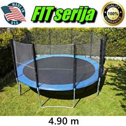Batutas su apsauginiu tinkleliu 4.90 m.