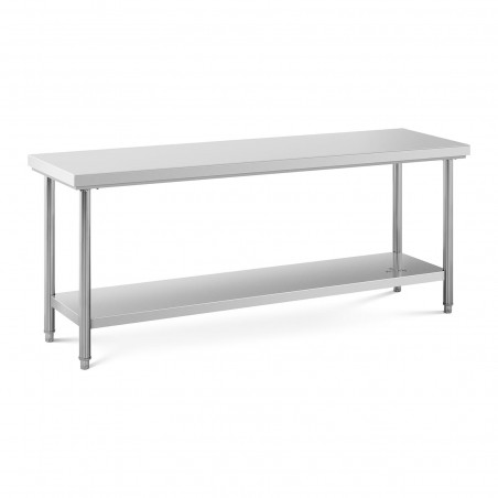 Nerūdijančio plieno darbo stalas - 200x60 cm - 195 kg