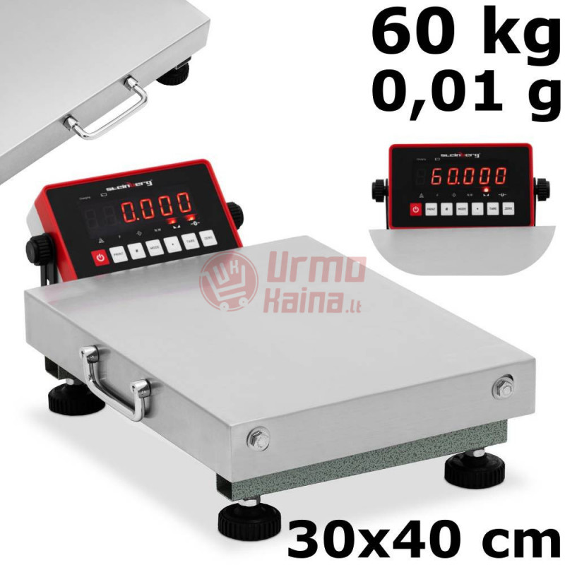 Platforminės svarstyklės, 60 kg/ 0.01 kg, 30x40 cm