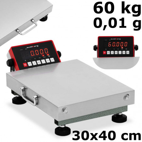 Platforminės svarstyklės, 60 kg/ 0.01 kg, 30x40 cm