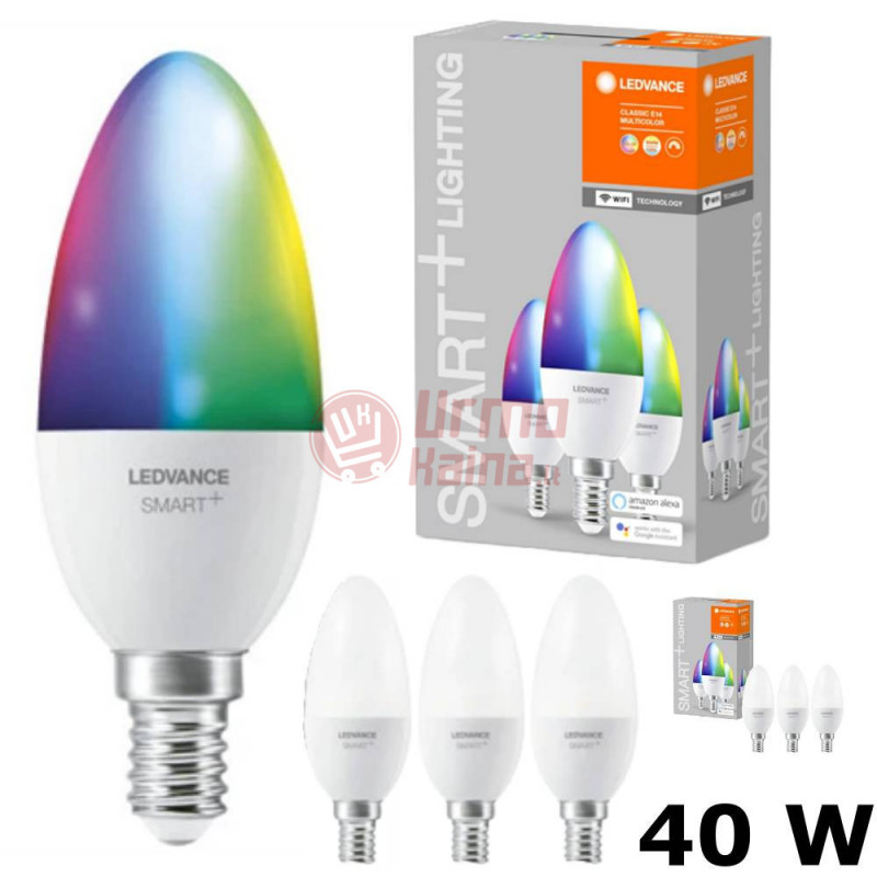Ledvance SMART+ WiFi Classic Candle RGBW Multicolour 40 Ledvance SMART+ WiFi Classic Candle RGBW Multicolour 40