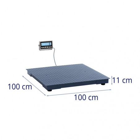 Grindų svarstyklės - 3000 kg / 1 kg - 1000 x 1000 mm - LCD
