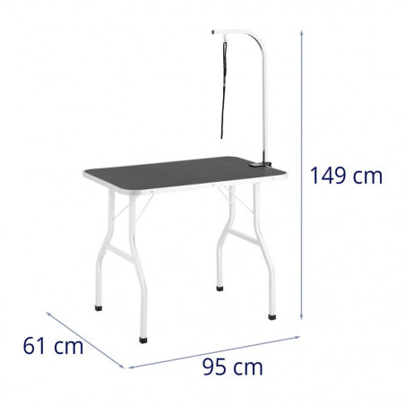 Gyvūnų kirpimo stalas - 910 x 610 mm - 60 kg - 1 kilpa