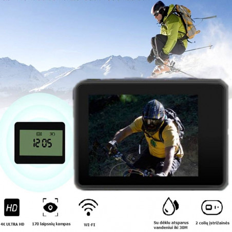 Go Sport Pro 5 Veiksmo kamera 4K UltraHD WIFI