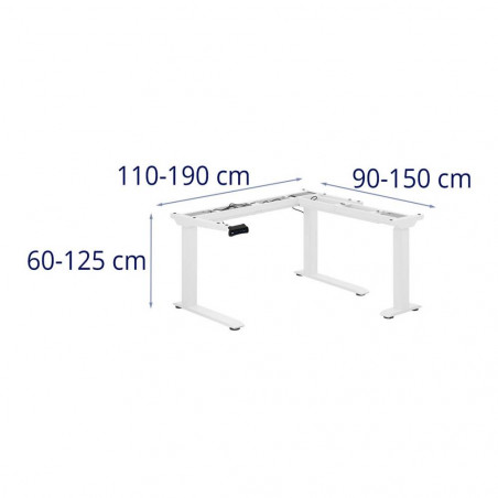 Kampinis stalo rėmas - aukštis: 60-125 cm