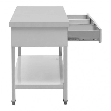 Nerūdijančio plieno stalas su stalčiais - 150 x 60 cm - 295 kg