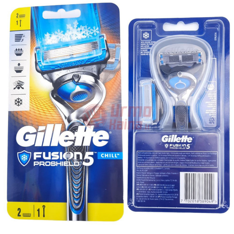Gillette Fusion Proshield Chill skustuvas su 2 peiliukais