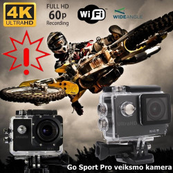 Veiksmo kamera Go Sport Pro 3 FullHD 4K WiFi (Prekė su defektu 9901272)