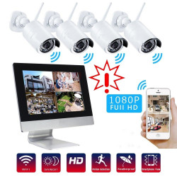 4 WiFi kamerų vaizdo stebėjimo komplektas su monitoriumi VF6 (Prekė su defektu 9901295)