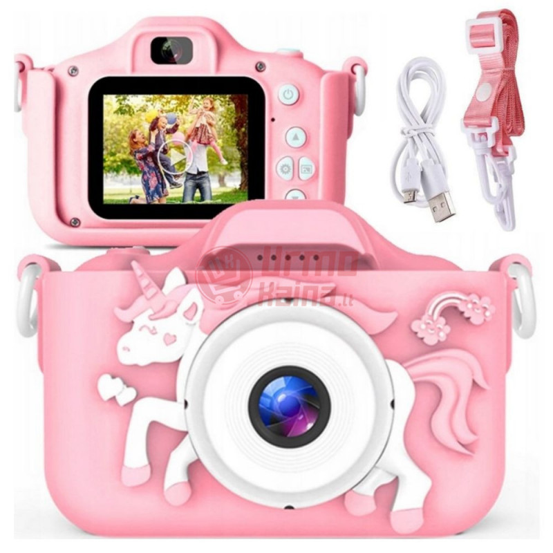 Vaikiškas fotoaparatas su ekranu Unicorn