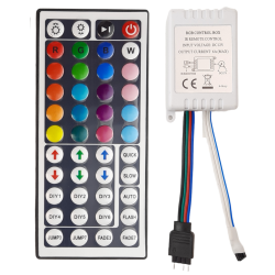 LED RGB juostos valdiklis su IR nuotolinio valdymo pulteliu